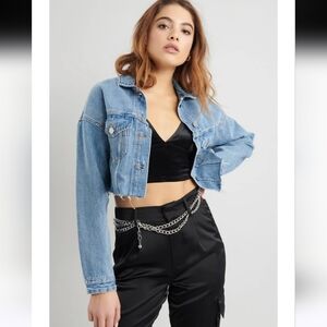 Garage Raw Hem Jean Jacket